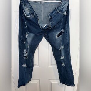 Women’s Denim Jeans 4XL w/ Super Cute Peek-A-Boo Dog Paw Prints